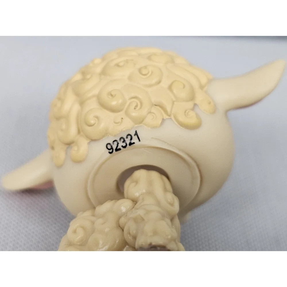 Littlest Pet Shop Hasbro LPS White Lamb #376 and Tan Lamb #1003